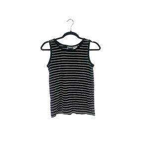 Navy Blue and White Striped Tank Top